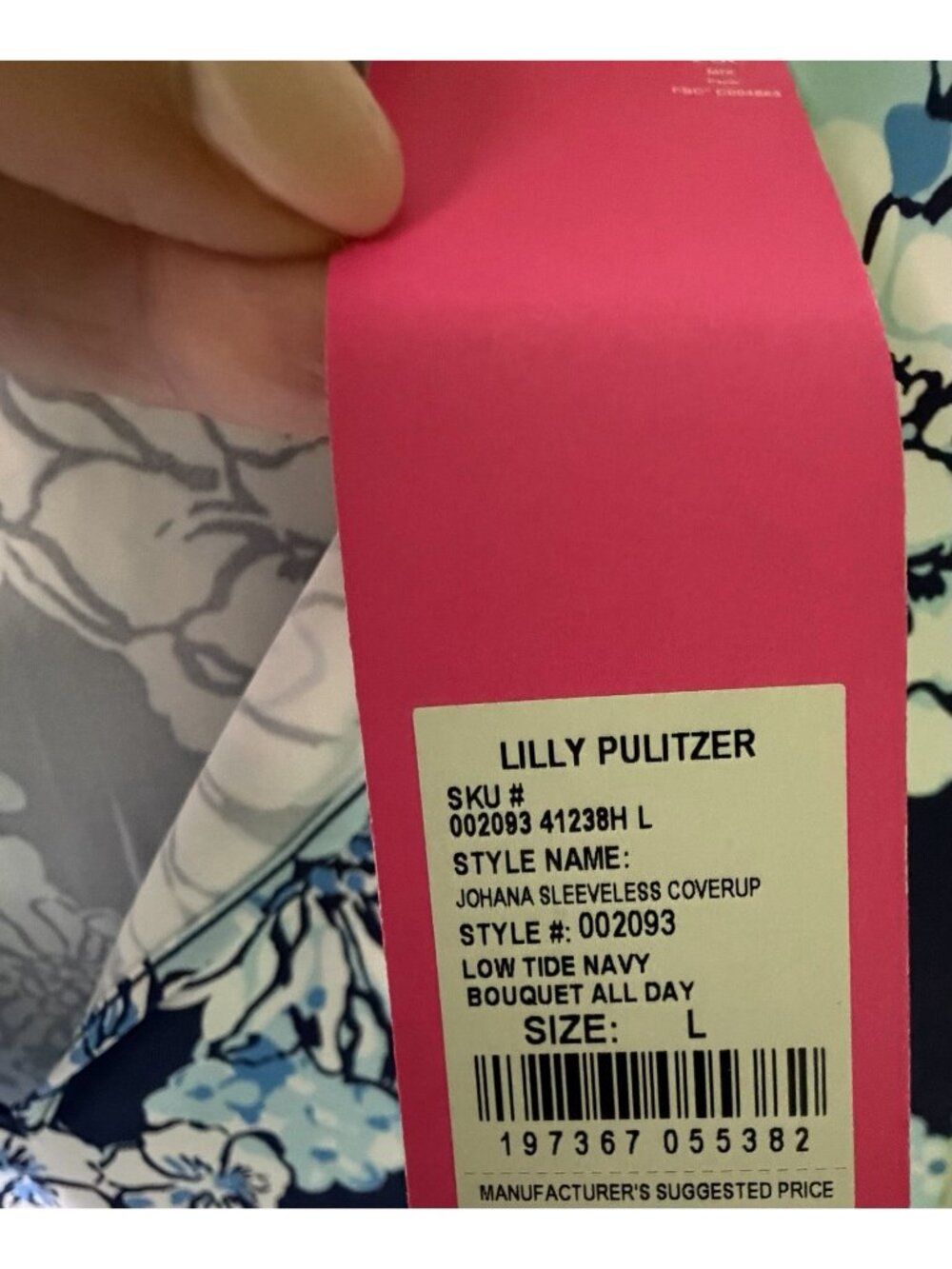 Lilly Pulitzer Johanna Sleeveless Coverup in Bouquet All Day - Large -NEW W/TAGS - Picture 6 of 8
